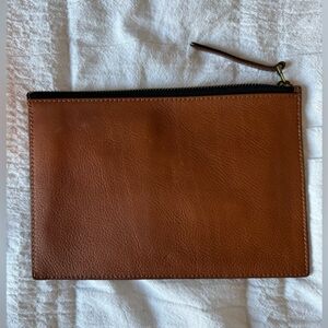 Madewell leather zip pouch.